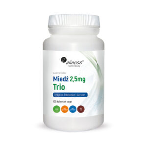 Miedź trio 2,5mg 100 vege tabletek Aliness