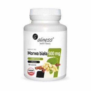 Morwa biała 4:1 z cynamonowcem i chromem 500mg 180 tabletek Aliness