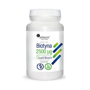 Biotyna 2500 mcg QualiBiotin® 120 vege tabletek Aliness