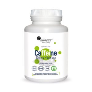 Caffeine 200mg + guarana 100 kapsułek vege Aliness