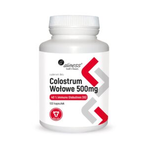 Colostrum Wołowe IG 40% 500 mg 100 kapsułek Aliness