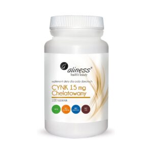 Cynk chelatowany 15mg 100 tabletek vege Aliness