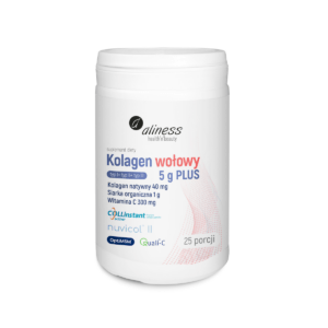 Kolagen wołowy w proszku Aliness z MSM i witaminą C opakowanie 250g